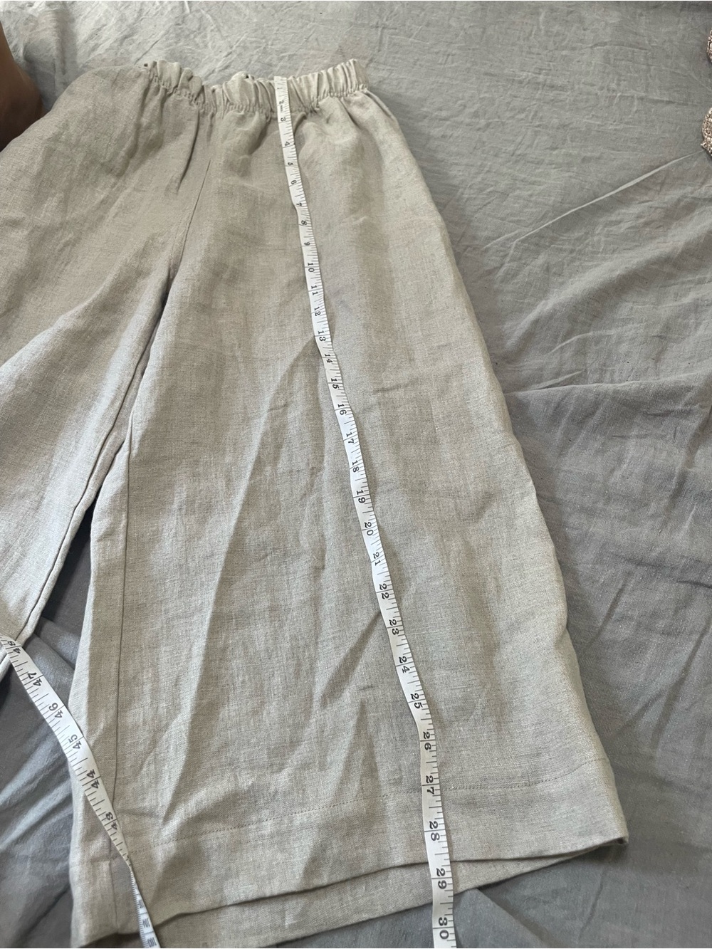 Simply Grey Life cropped wide leg linen pants - Picture 7 of 8